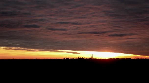 Paisaje de lapso de tiempo de puesta del sol — Vídeos de Stock