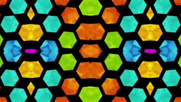 Hexagonal colorido 3 — Vídeo de Stock