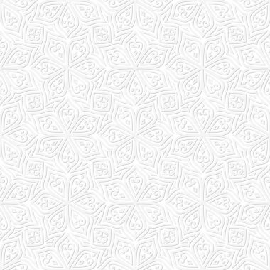 Batik Seamless modeli. Beyaz arka plan