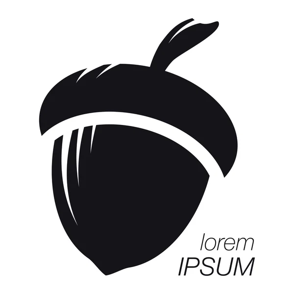 Logo d'Acorn. Silhouette Acorn. Modèle Logo Société — Image vectorielle