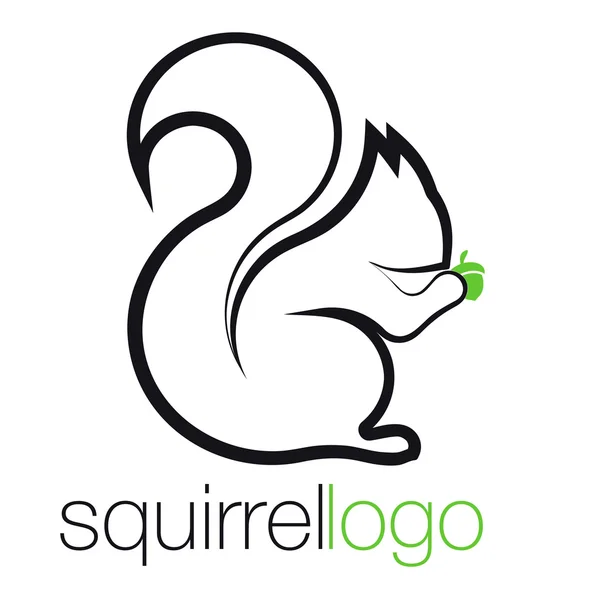 Logo d'écureuil. Décrivez l'écureuil. Modèle Logo Société — Image vectorielle