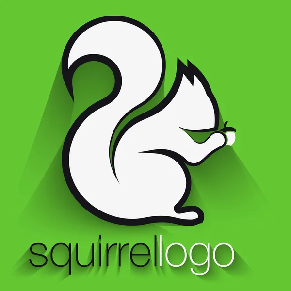 Eekhoorn Logo. Overzicht eekhoorn. Sjabloon Logo bedrijf — Stockvector
