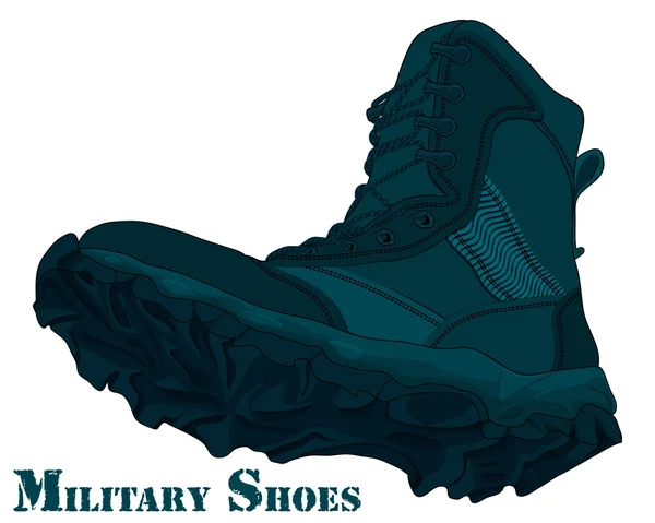 Cartoon Army Boot. Vector Illustration — Stock Vector