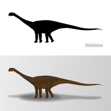  Vektör Abrosaurus dinozor