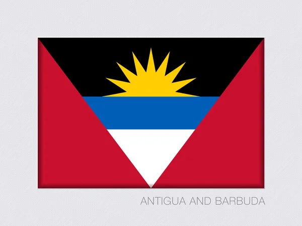 Antigua és Barbuda zászlaja. Téglalap alakú zászló a Prop — Stock Vector