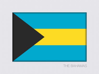 Bahamalar bayrağı. Dikdörtgen resmi bayrağı ile oranı 2:3