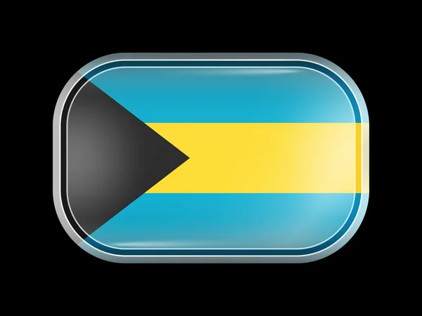 Bandeira das Bahamas. Forma retangular com cantos arredondados —  Vetores de Stock