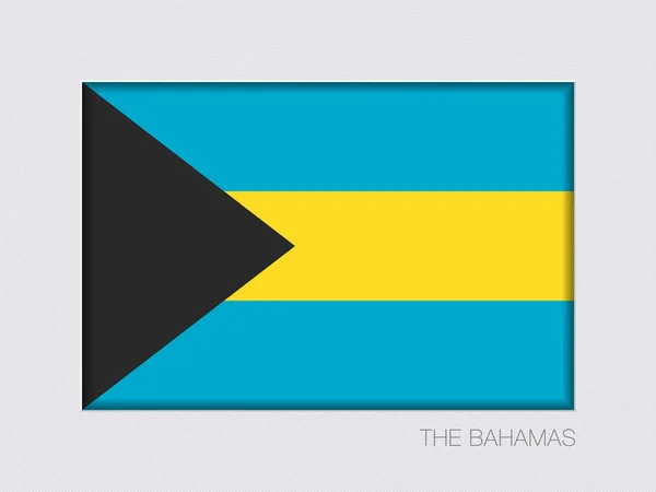 Flagga Bahamas. Rektangulär officiella flagga med del 2:3 — Stock vektor