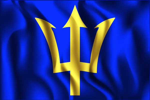 Barbados. Icona a forma rettangolare — Vettoriale Stock