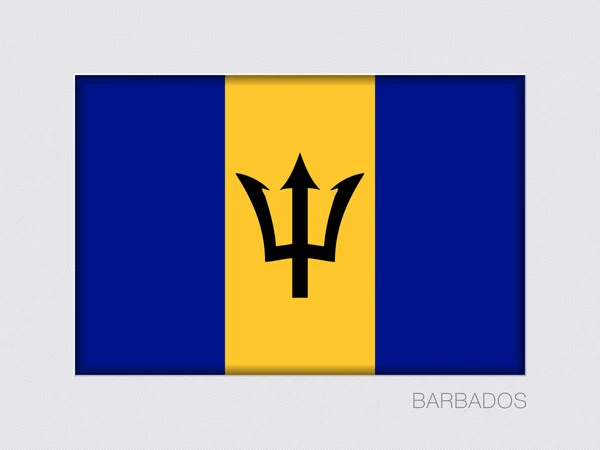 巴巴多斯国旗。矩形的官方旗帜与比例 2:3 — 图库矢量图片