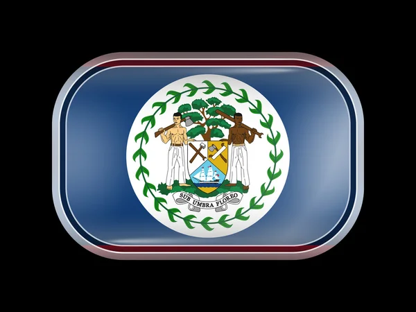 Vlajka Belize. Obdélníkový tvar se zaoblenými rohy — Stockový vektor