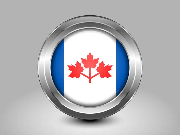 O canadiano Pearson Pennant. Ícone redondo de metal e vidro — Vetor de Stock