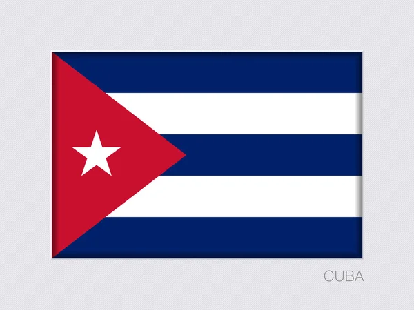 Bandiera di Cuba. Bandiera ufficiale rettangolare con proporzione 2: 3 — Vettoriale Stock