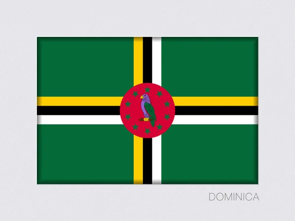 Bandiera della Dominica. Bandiera ufficiale rettangolare con proporzione 2: 3 — Vettoriale Stock