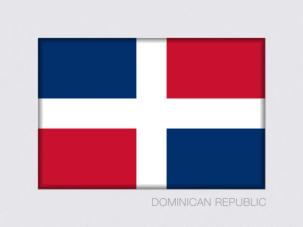 Bandeira da República Dominicana. Bandeira Oficial Retangular com Propo — Vetor de Stock