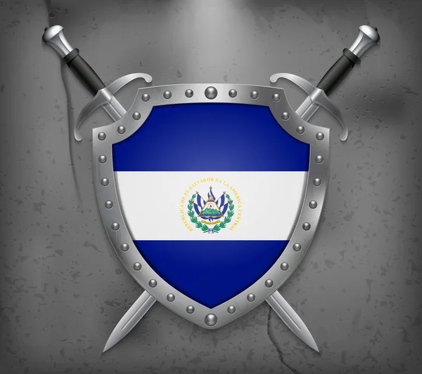 Flagge von el salvador. Das Schild ist mit Flaggen illustriert. Vektor mich — Stockvektor