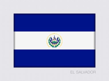 El Salvador bayrağı. Dikdörtgen resmi bayrağı ile oran 2