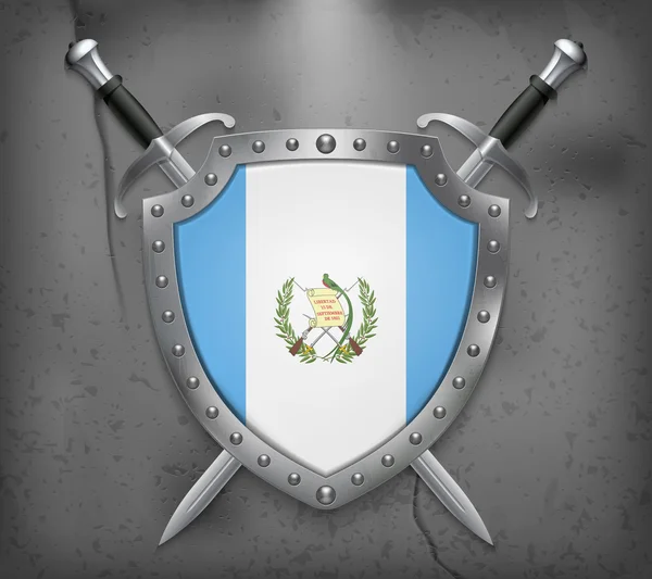 Flaga Gwatemali. Średniowieczne tło wektor — Wektor stockowy