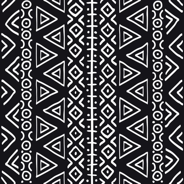 非洲印花面料 无缝线部落模式 采购产品传统的民族手绘装饰品为您的设计服装 帕累罗 — 图库矢量图片