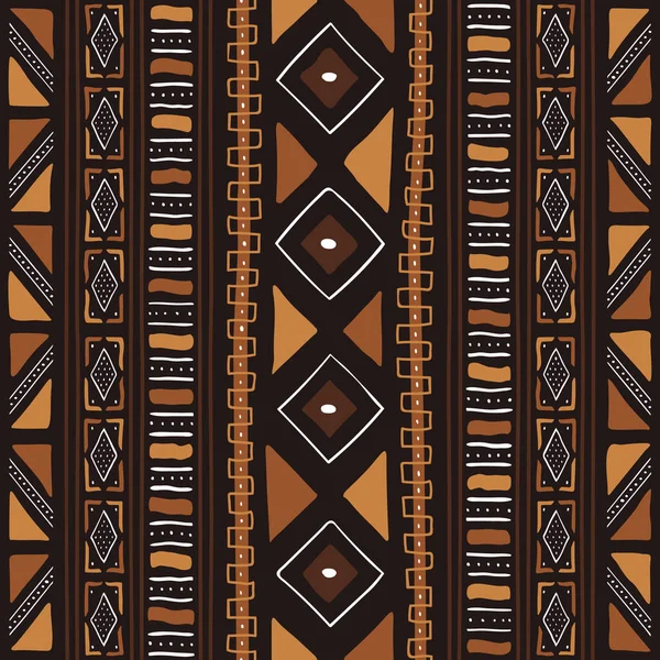 Afrika baskı kumaşı. Vektör Kusursuz Kabile Düzeni. Geleneksel Etnik El Çizim Süslemesi Tasarım Kumaşınız, Halı, Halı, Pareo, Paket