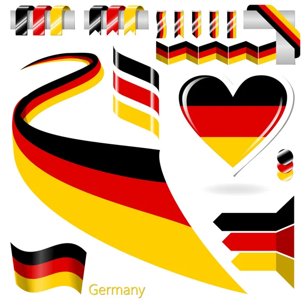 ドイツのベクトル フラグを設定します。 — ストックベクタ