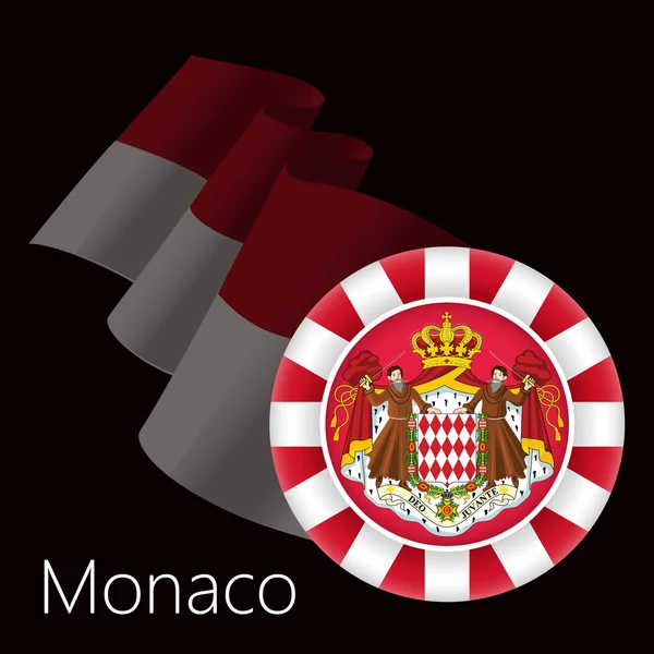 Bandera de Monaco — Archivo Imágenes Vectoriales