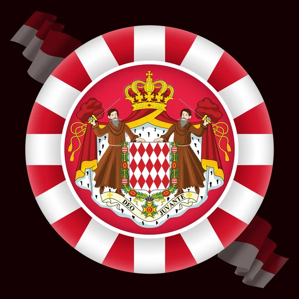 Bandera de Monaco — Archivo Imágenes Vectoriales