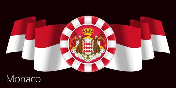 Bandera de Monaco — Archivo Imágenes Vectoriales