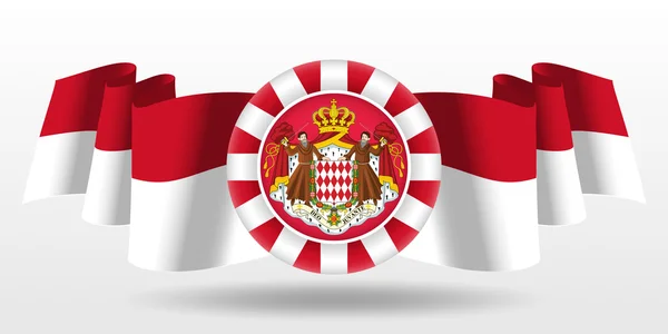 Flagge von Monaco — Stockvektor