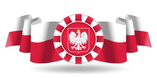 Drapeau de la pologne — Image vectorielle