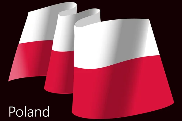 Bandeira de poland —  Vetores de Stock