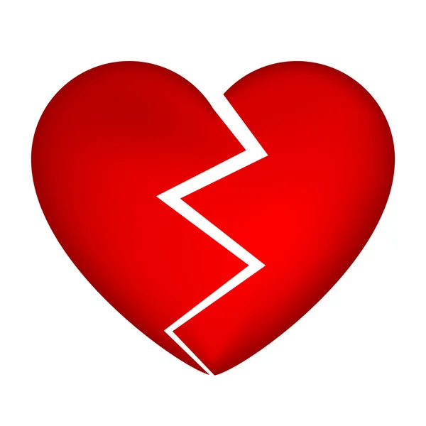 Silhouette Herz isoliert — Stockvektor