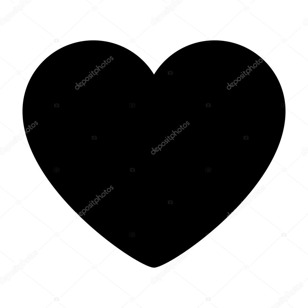 Silhouette Heart Isolated