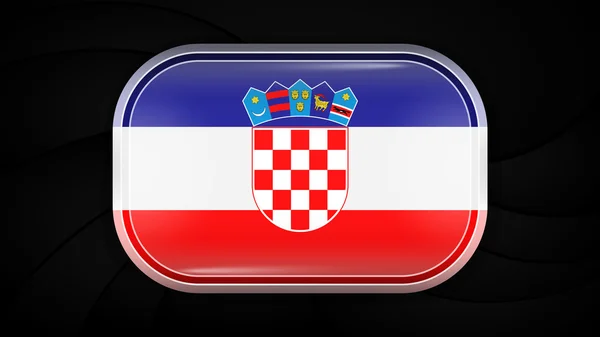 Kroatië. Vector vlag knop serie — Stockvector