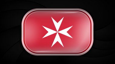 Malta. Vektör bayrak düğmesini serisi