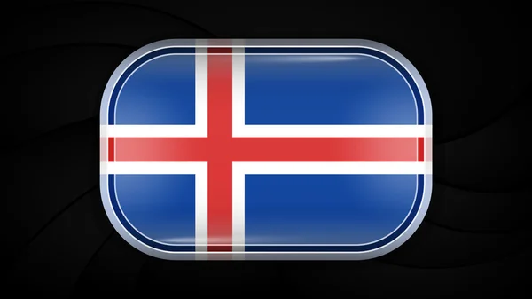 冰岛。矢量旗帜按钮系列 — 图库矢量图片