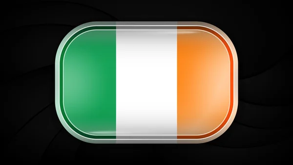 Ірландія. Векторний прапор кнопку серія — стоковий вектор