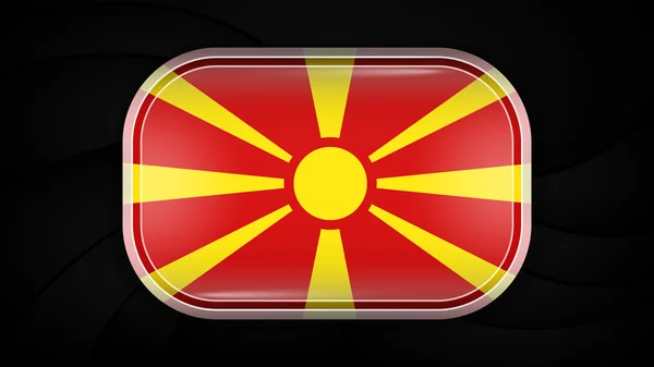 Macedonia. Vector Flag Button Series — Stock Vector