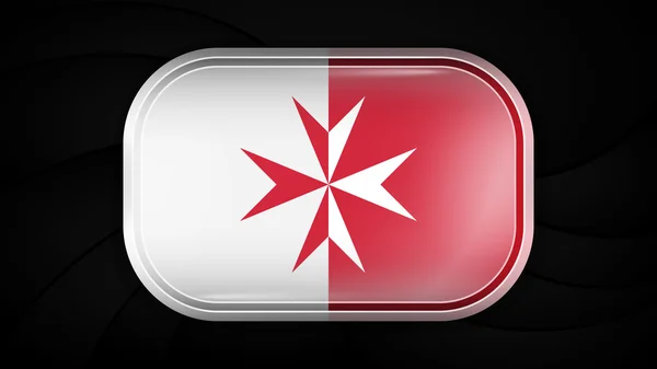Malta. Wektor flaga przycisk serii — Wektor stockowy