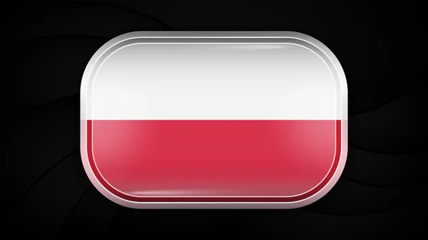 Poland. Vector Flag Button Series — Stock Vector