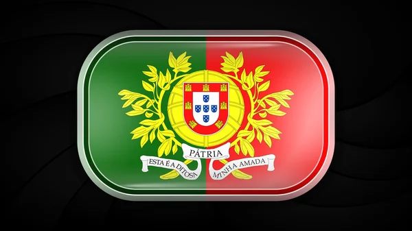 ポルトガル。ベクトル フラグ ボタン シリーズ — ストックベクタ