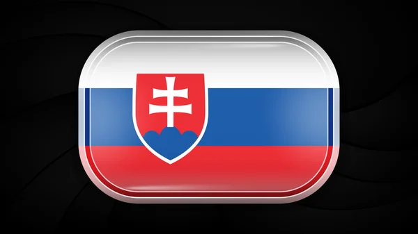 Slovakia. Vector Flag Button Series — Stock Vector