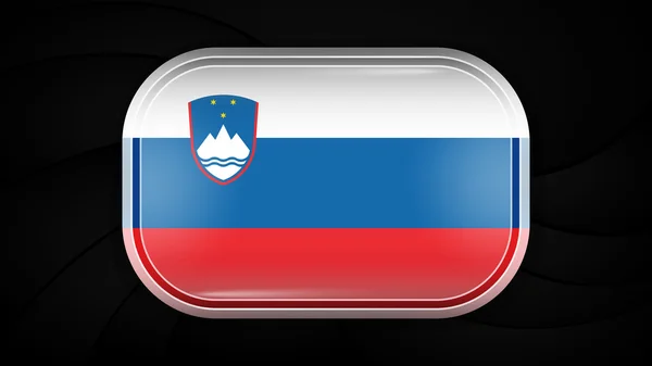 Slovenia. Vector Flag Button Series — Stock Vector