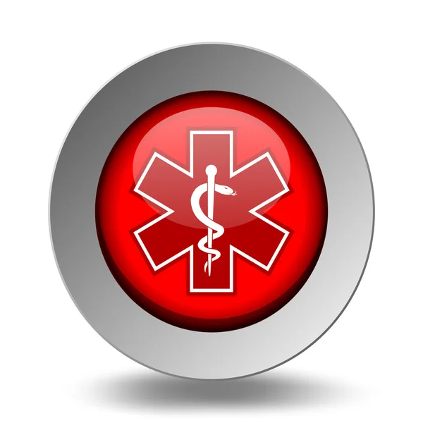 Orvosi szimbólum. Piros sürgősségi ikonok beállítása — Stock Vector