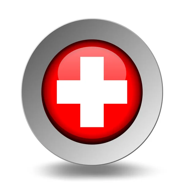 Símbolo médico. Iconos de emergencia Conjunto rojo — Vector de stock