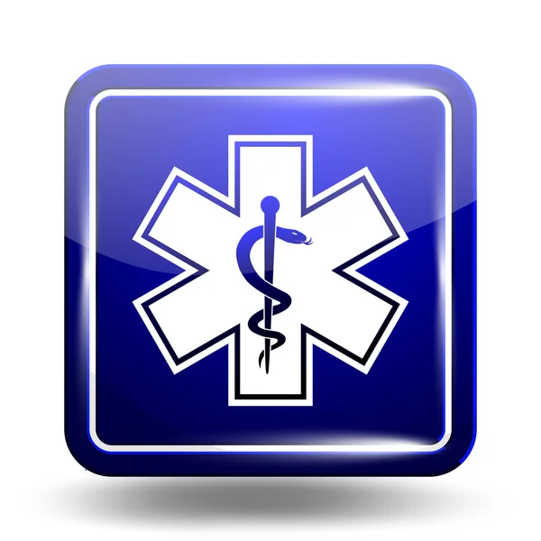 Icône médicale. Symbole d'urgence. Ensemble bleu — Image vectorielle