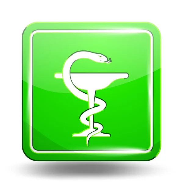 Icono médico. Símbolo de emergencia. Conjunto verde — Archivo Imágenes Vectoriales