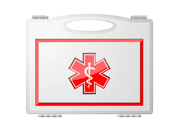 Kit di pronto soccorso. Attrezzature mediche — Vettoriale Stock