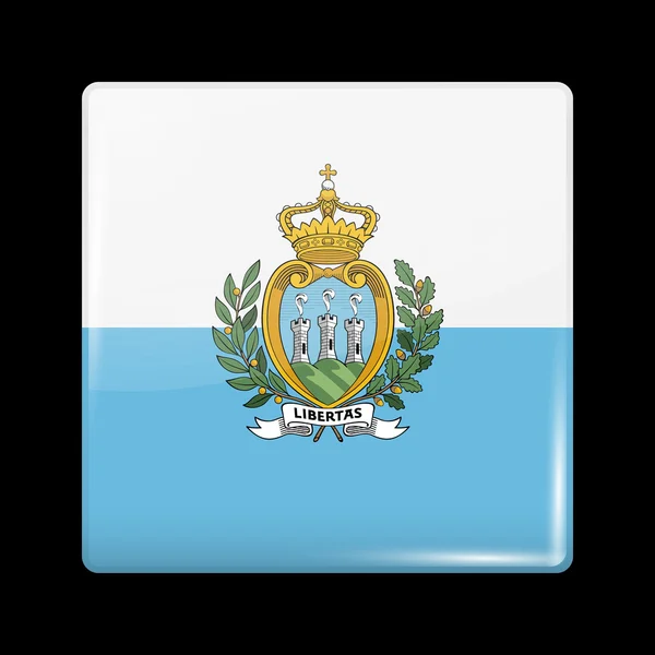 Bandeira de San Marino. Ícones brilhantes —  Vetores de Stock