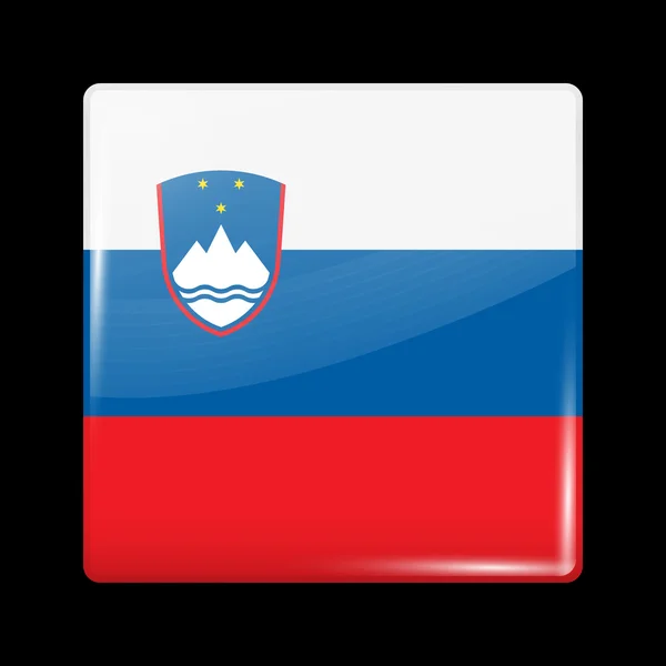 Bandera de Eslovenia. Iconos brillantes — Archivo Imágenes Vectoriales